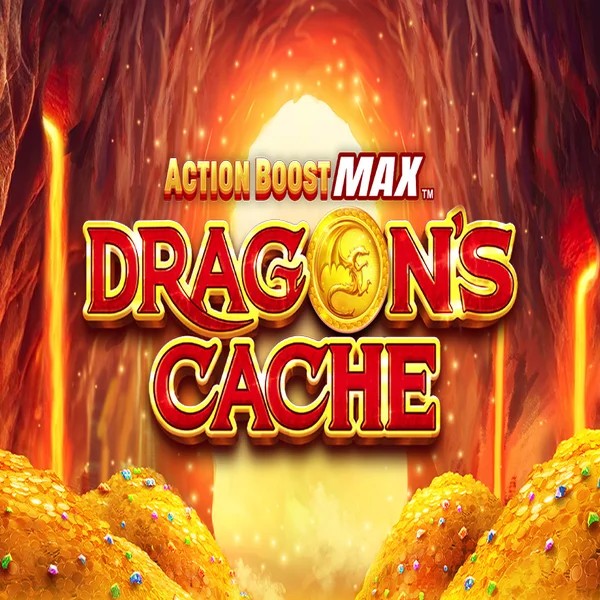 Action Boost Max Dragon's Cache online game logo by SpinPlay Games on gq-bets.nl